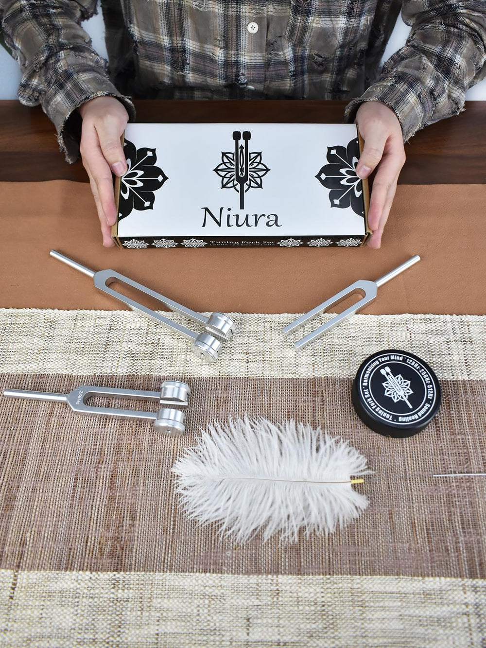 Niura sound therapy desk setup demonstrating easy focus and relaxation.