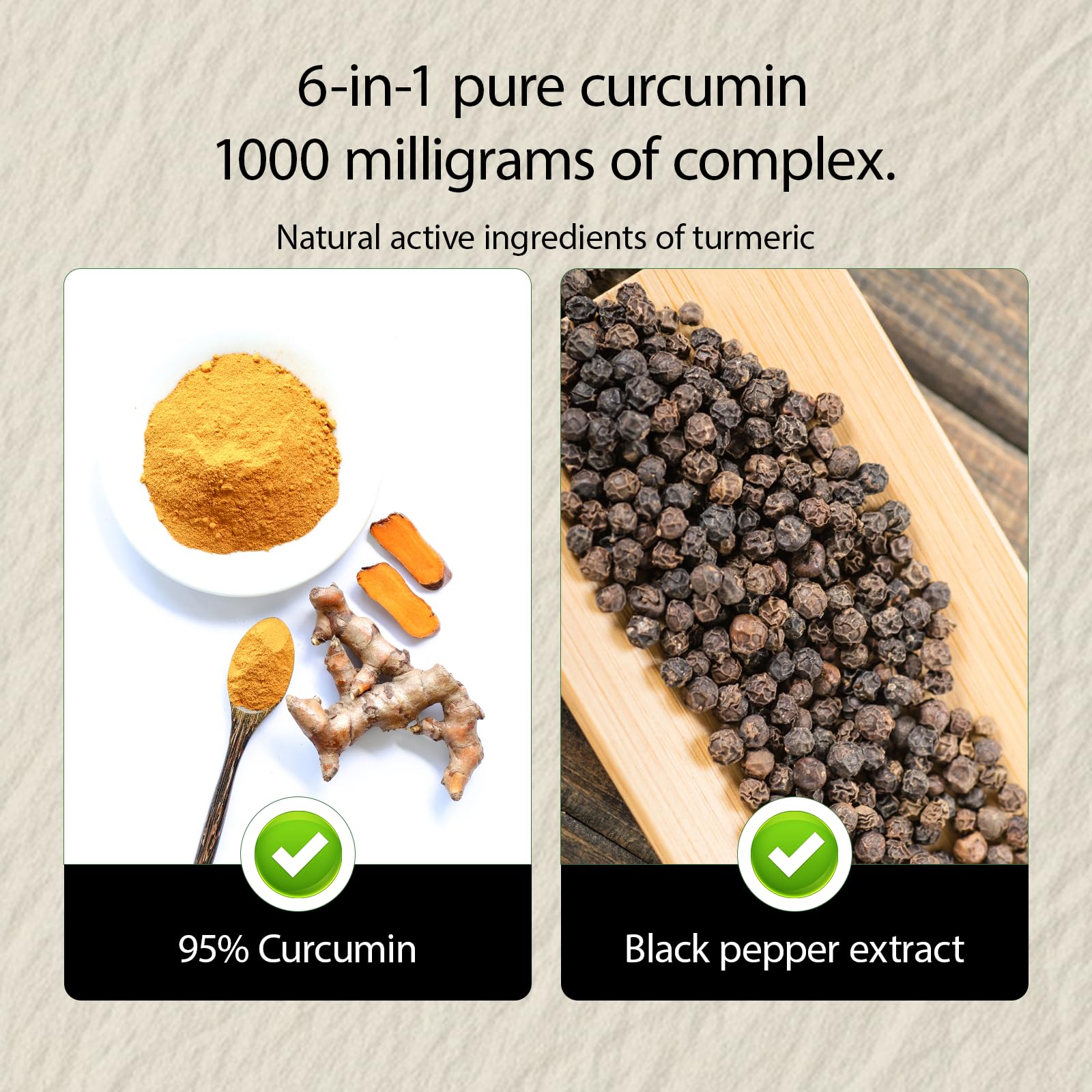 NIVELLE Turmeric Curcumin capsules closeup highlights 95% curcuminoids for potency