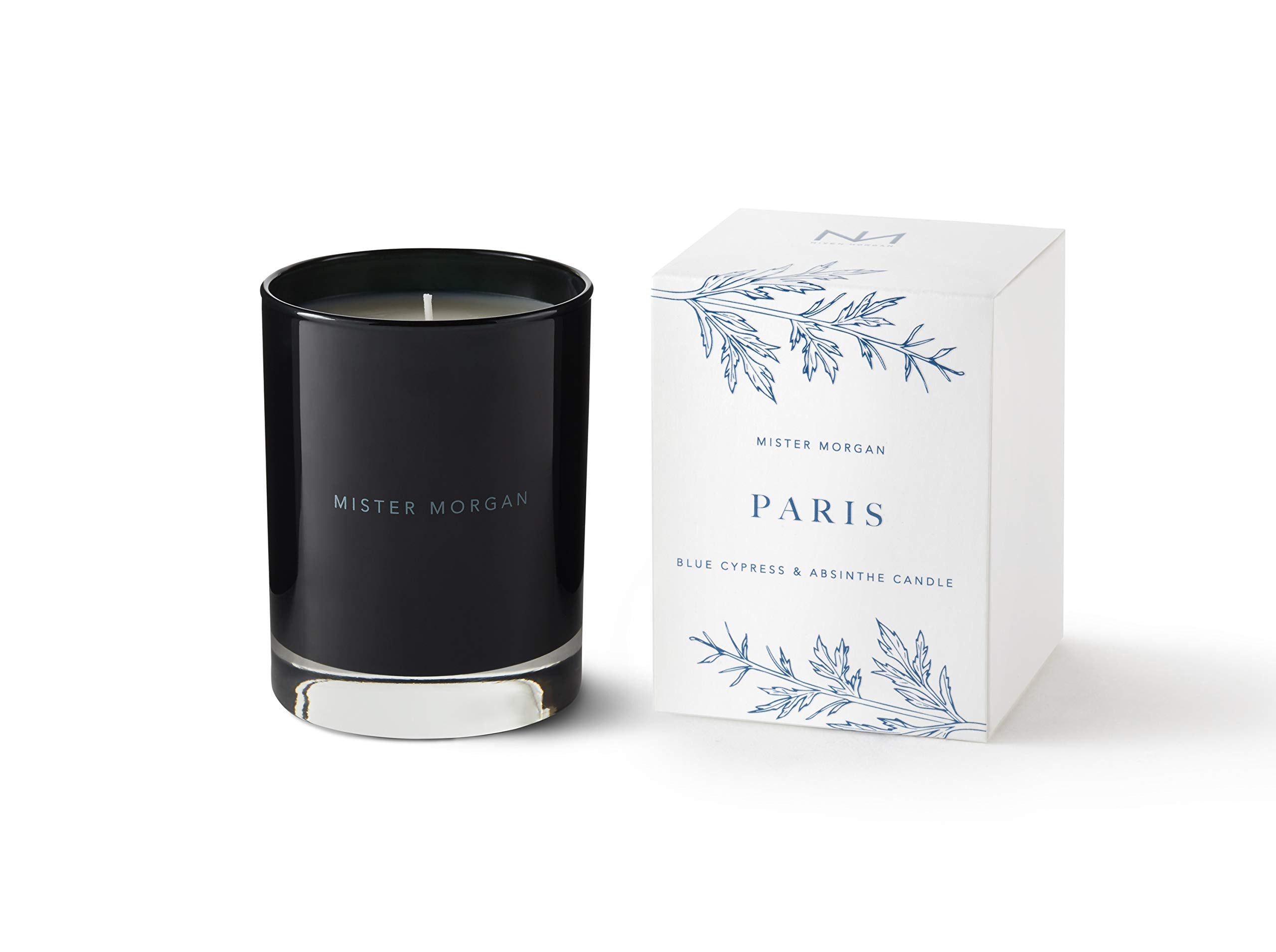 Close-up of the candle label highlighting hand-poured soy blend for clean burn