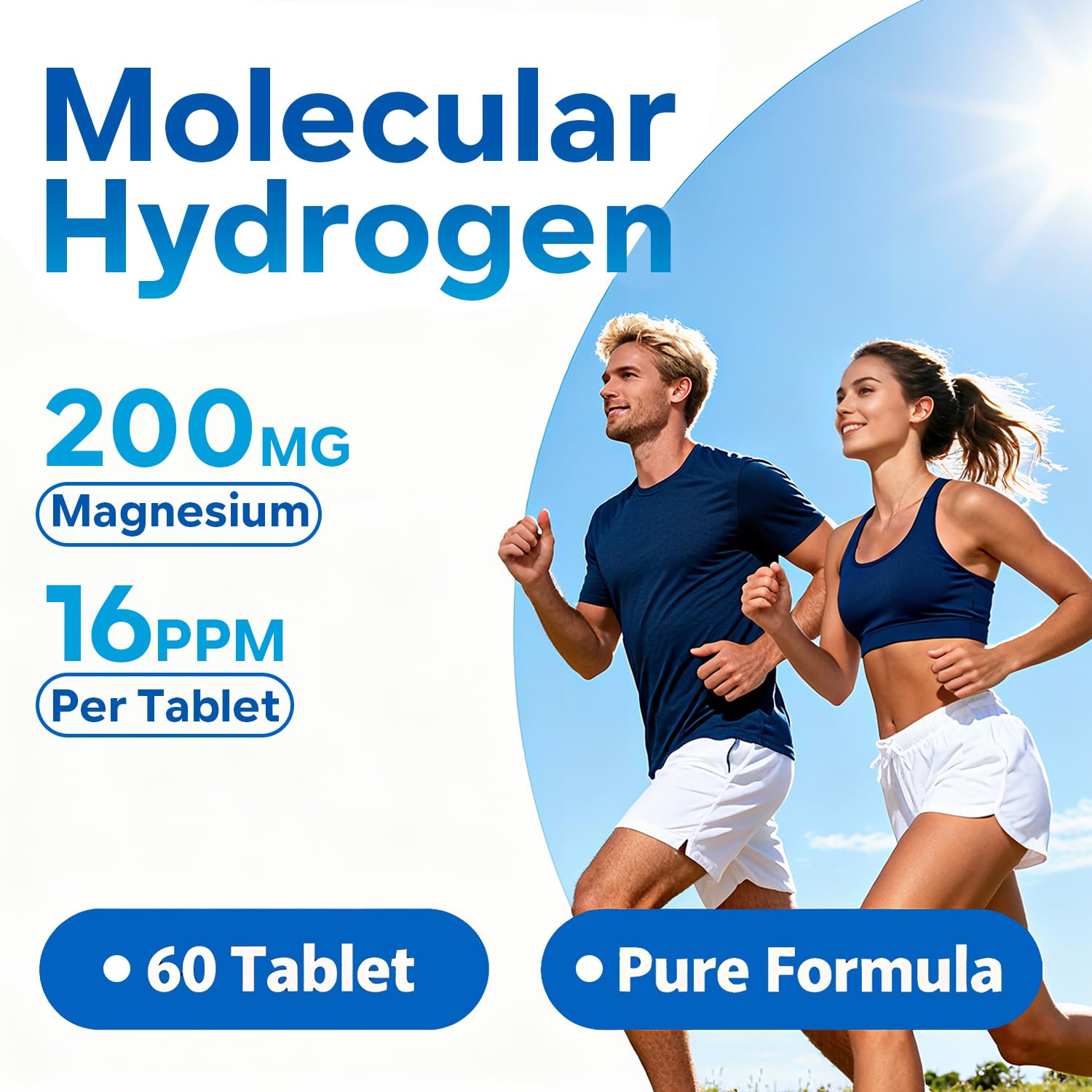 NKTOLEE Hydrogen Tablets dissolving in water for immediate consumption.