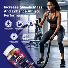 NLMUBR LUCKSIT Creatine Gummies label close-up highlighting ingredients