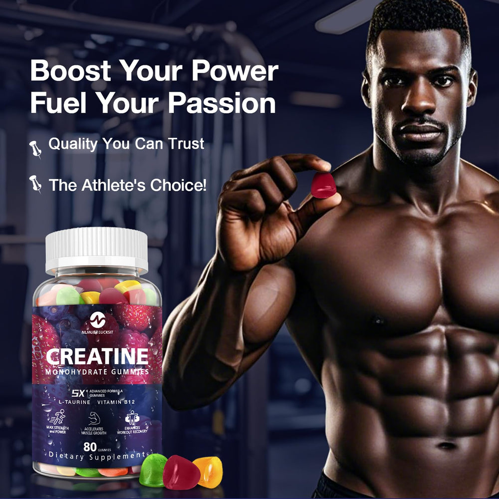 Gummies laid out on desk for easy daily supplementation