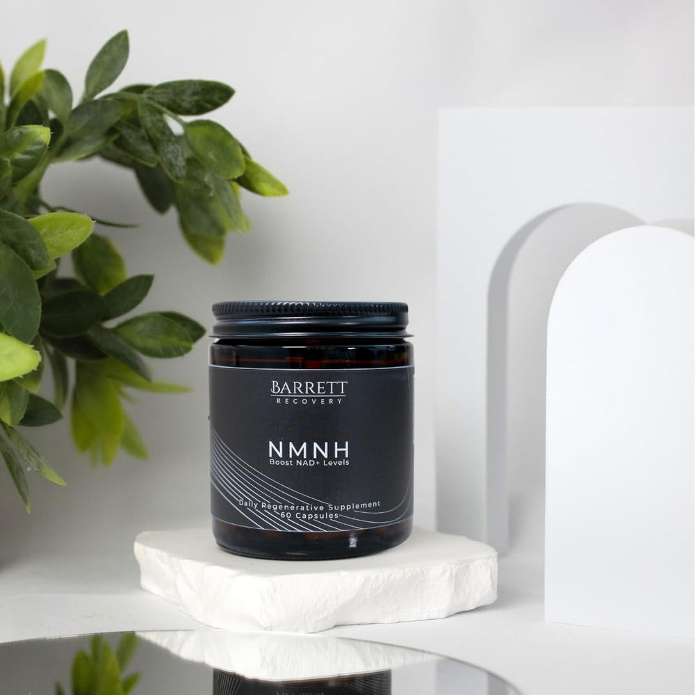 NMNH Anti-Aging Supplement packaging highlighting skin vitality and metabolic balance.