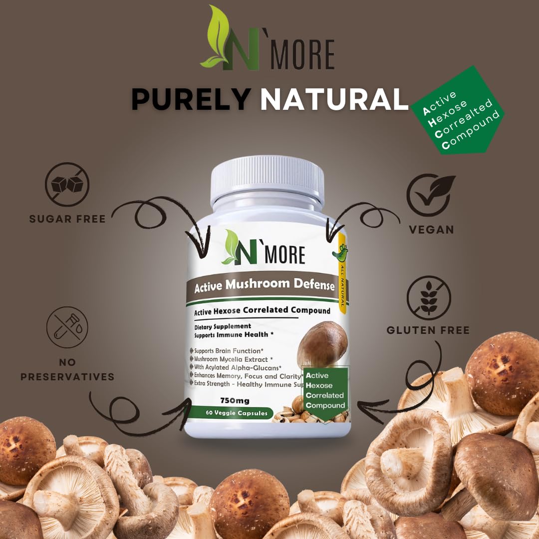 Cordyceps Militaris image suggesting energy and stamina with N'More.