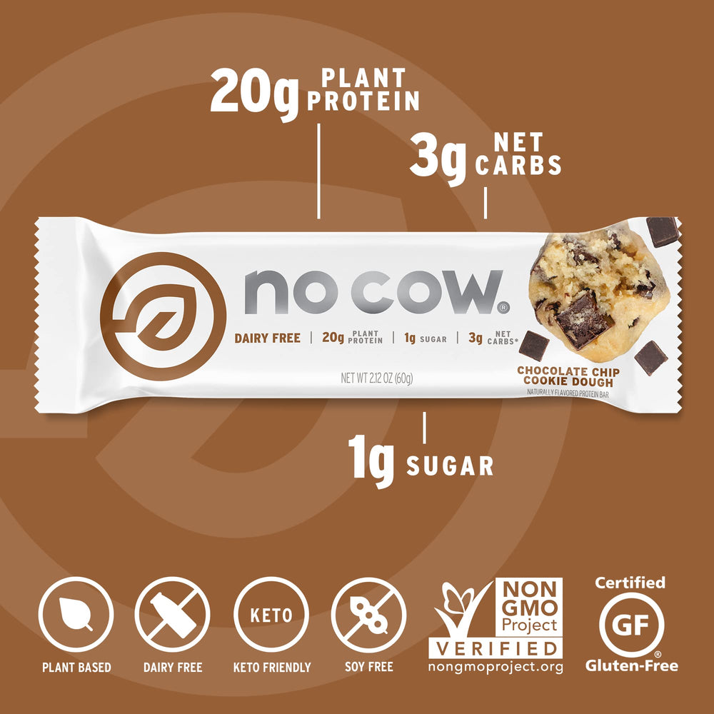 No Cow bars are gluten-free, dairy-free and soy-free for allergen-conscious snacking.