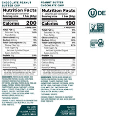No Cow vegan protein bar label closeup highlighting 20g protein per bar.