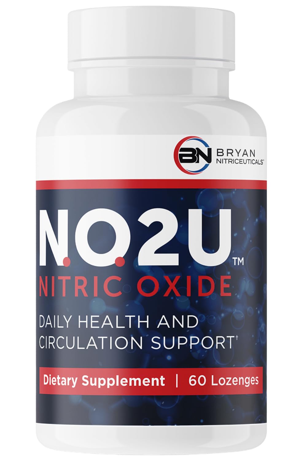 NO2U Bryan NITRICEUTICALS bottle front for daily wellness.
