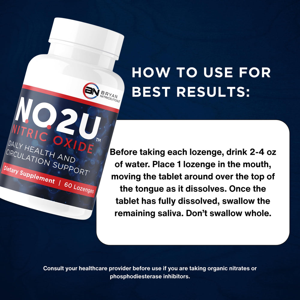 NO2U Bryan NITRICEUTICALS lozenge dissolving in mouth for fast delivery.