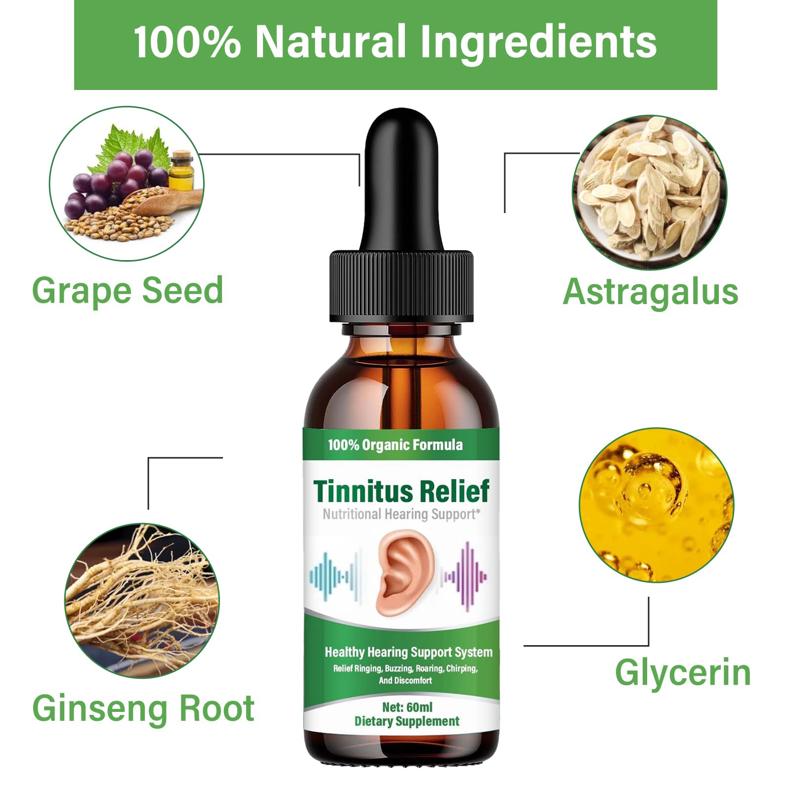 NOBA Tinnitus Drops can be used sublingually or with beverages for convenience.