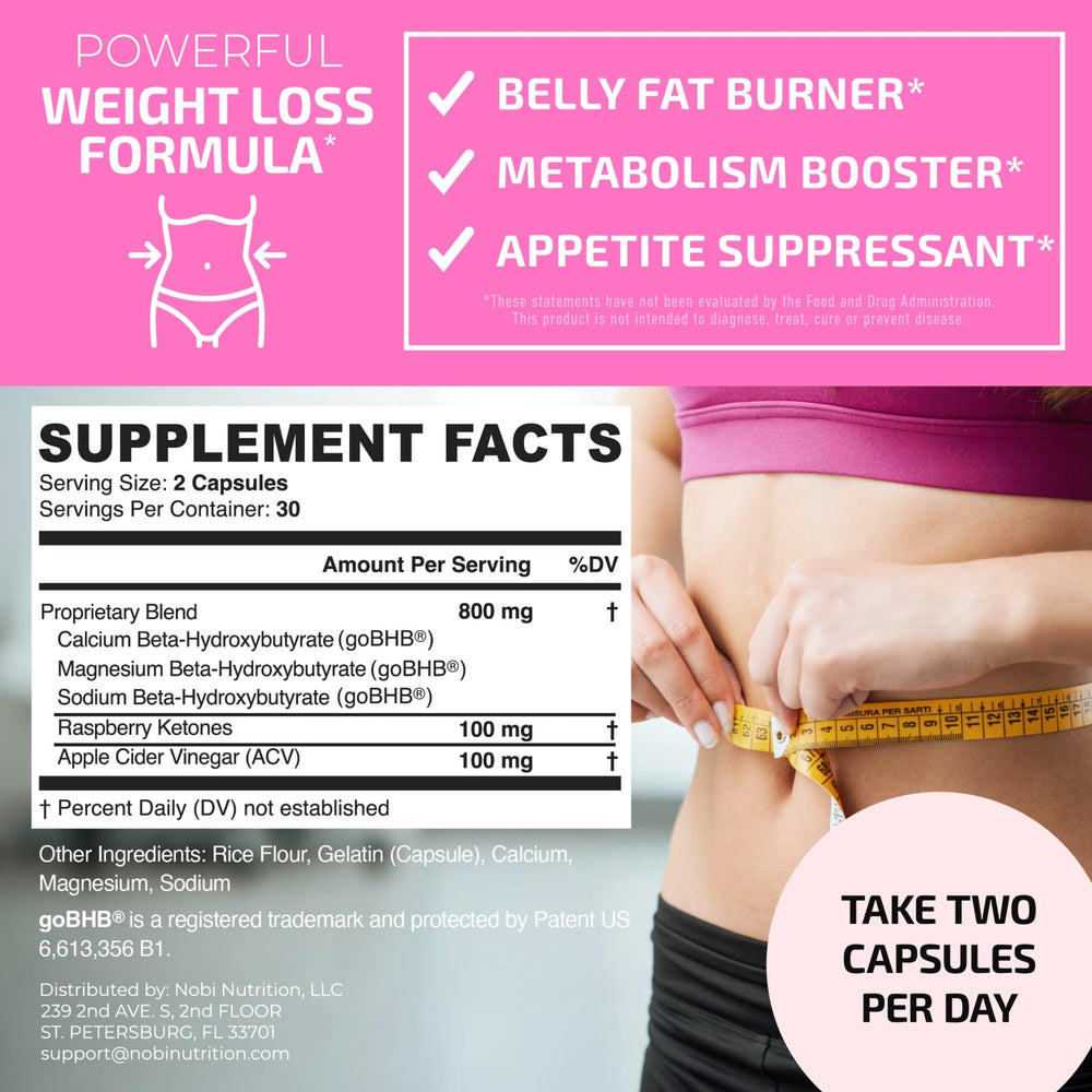 Nobi Nutrition apple cider vinegar derivative bottle emphasizes appetite cues support.