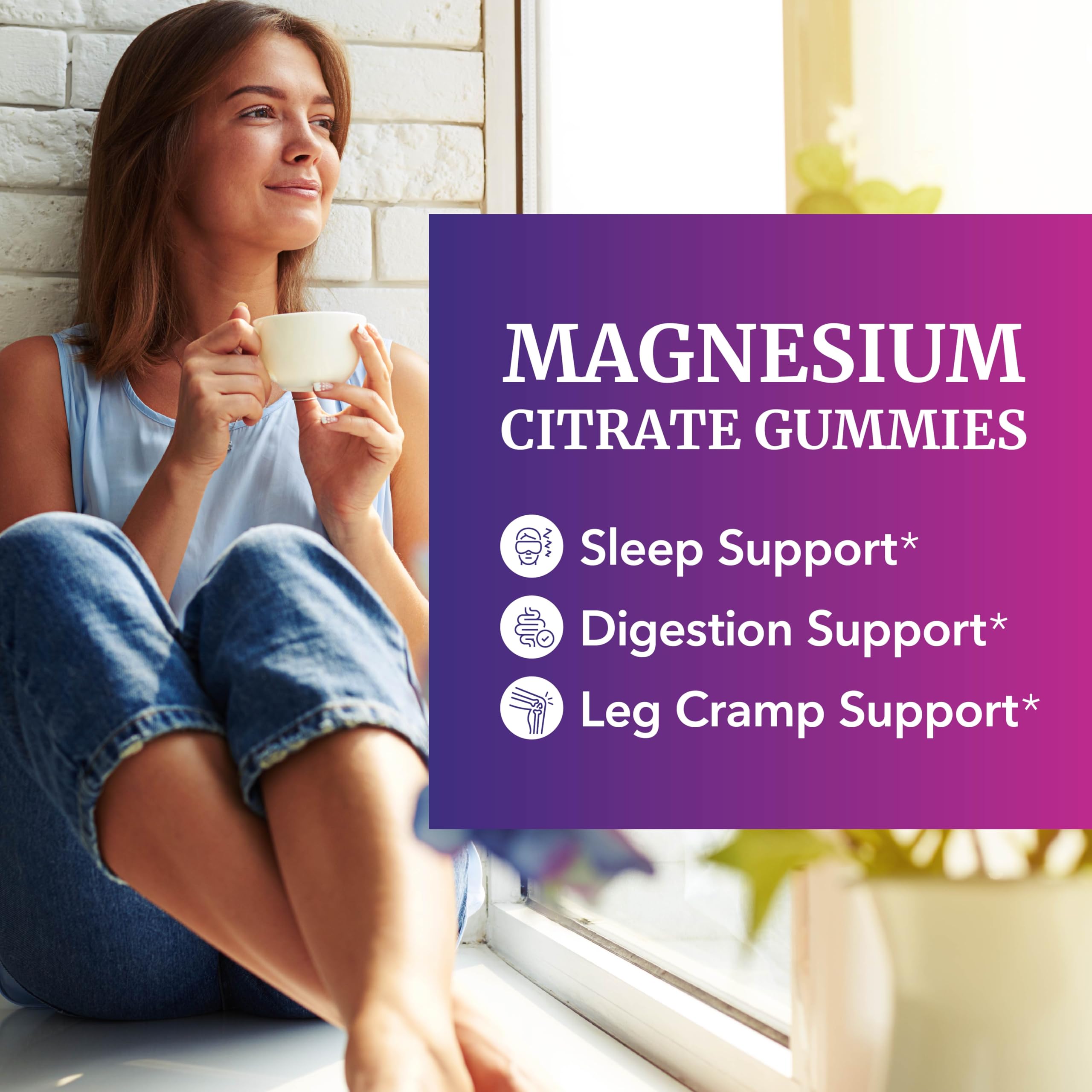 Nobi Nutrition magnesium gummies month-supply visual suggests a reliable daily habit.