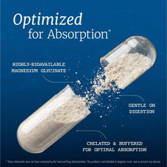Nobi Nutrition Magnesium Glycinate ingredients panel confirms non-GMO formula.