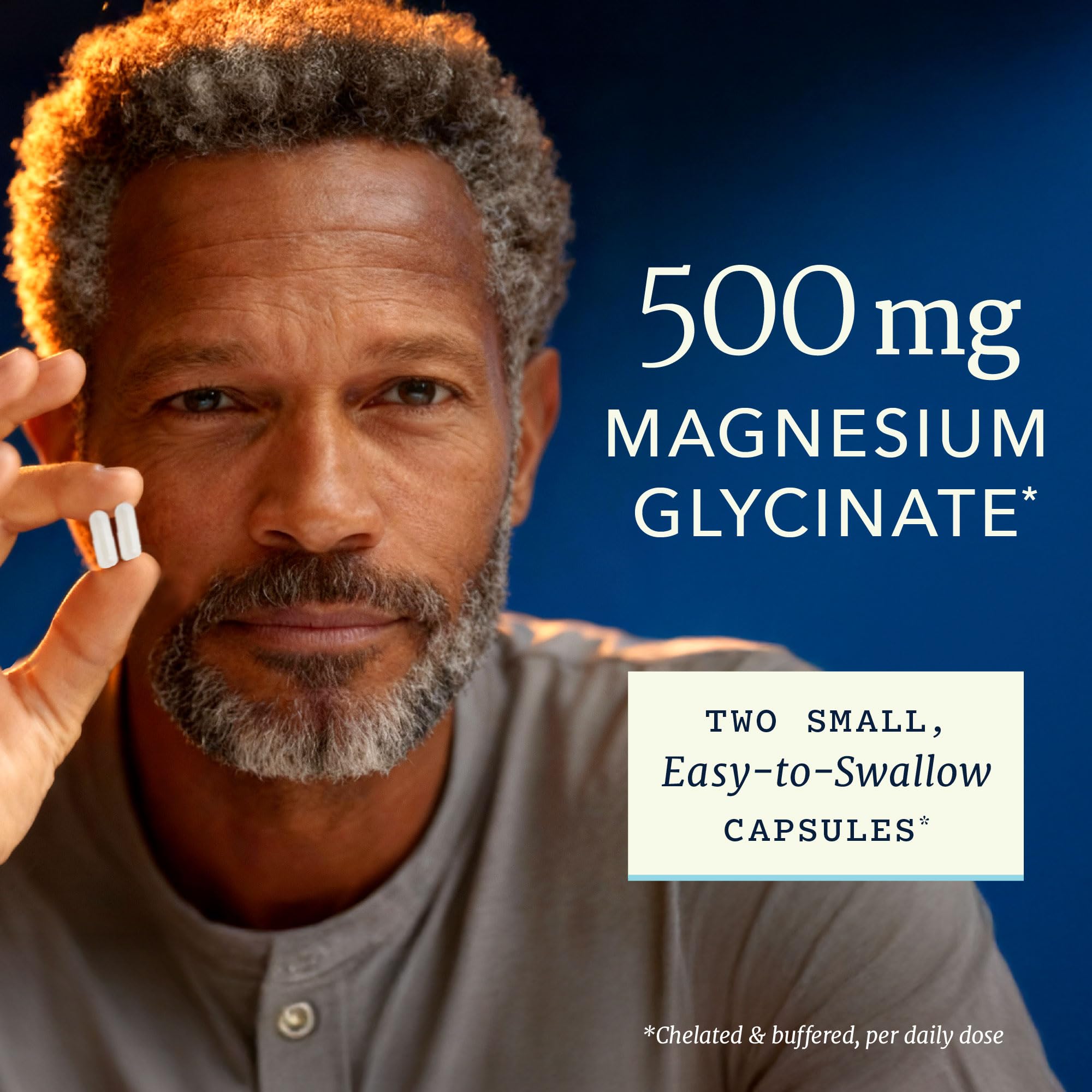 Nobi Nutrition Magnesium Glycinate serving image displays 500 mg per serving.