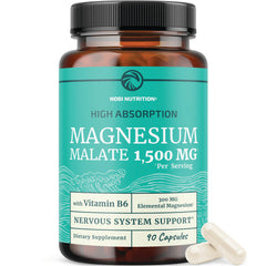 Nobi Nutrition Magnesium Malate bottle front for daily energy support.
