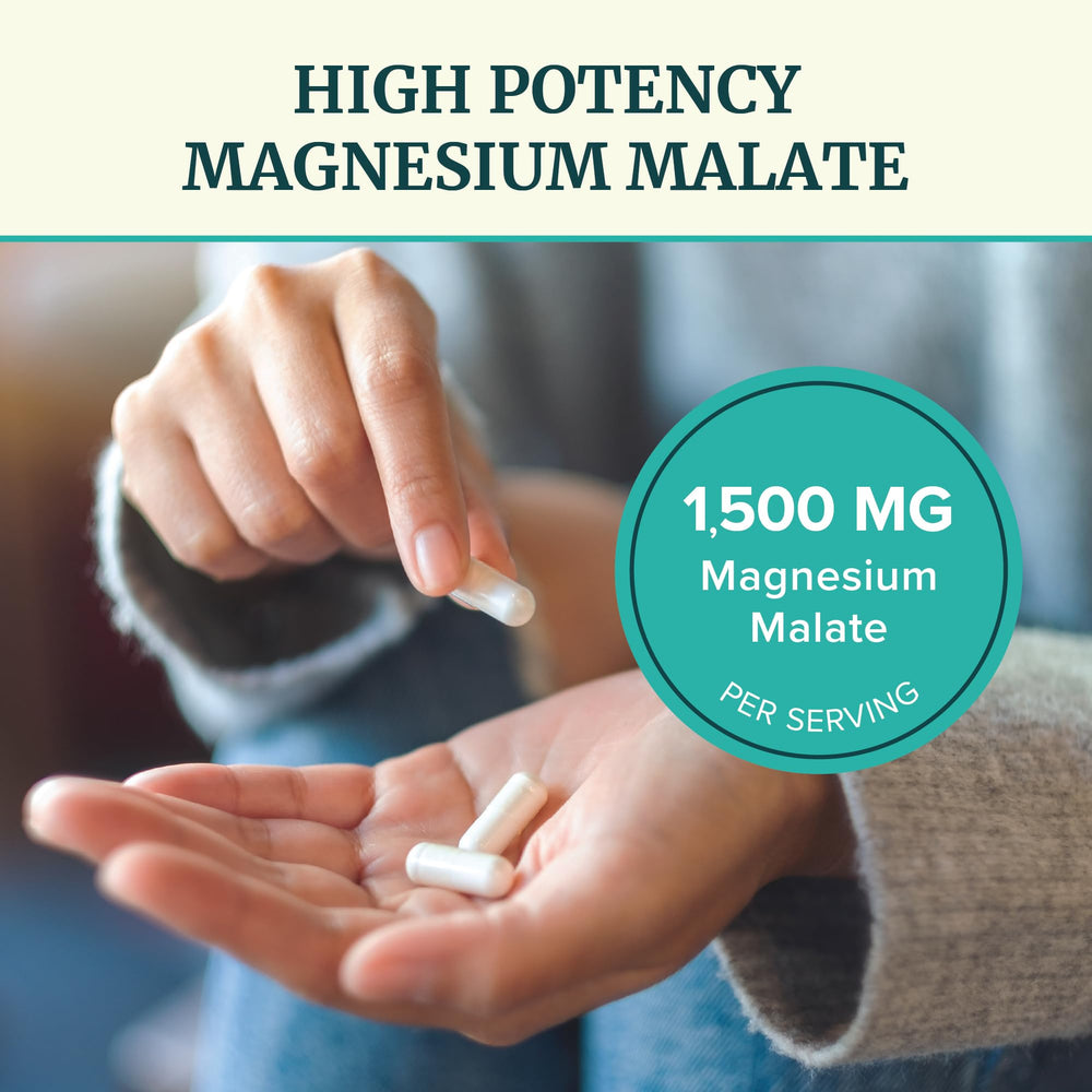 Nobi Nutrition Magnesium Malate bottle label closeup.