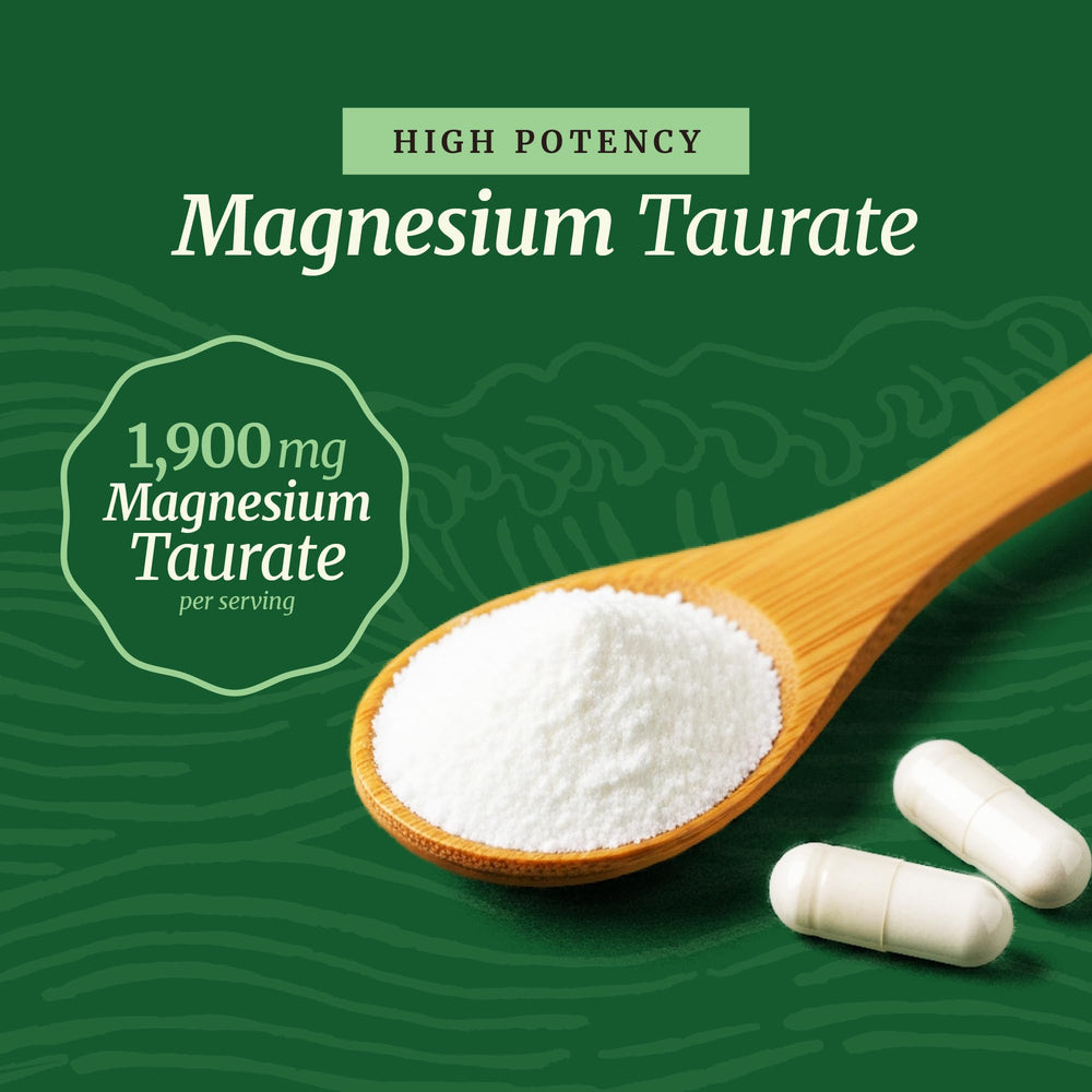 Nobi Nutrition Magnesium Taurate label on bottle for clarity.