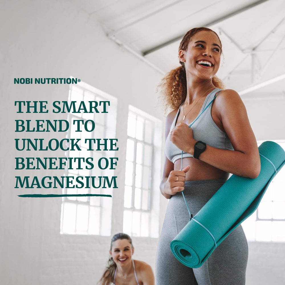 Nobi Nutrition Triple Magnesium Softgels calm-relaxation scene implying stress relief potential