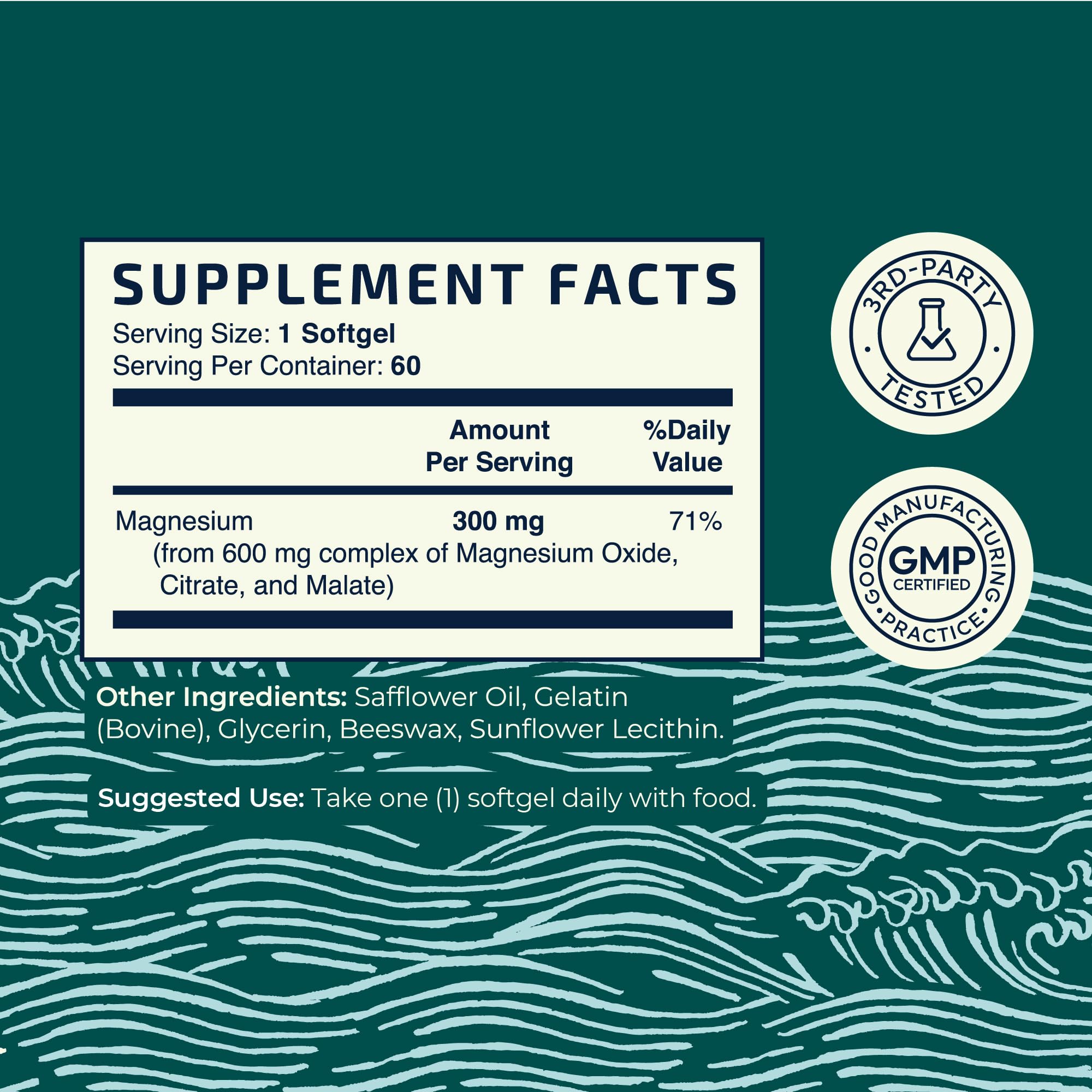Nobi Nutrition Triple Magnesium Softgels packaging spread suggesting daily routine