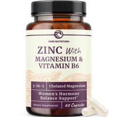 Nobi Nutrition zinc and magnesium bottle front for daily wellness