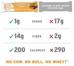 No Cow bar in hand for on-the-go snacking.