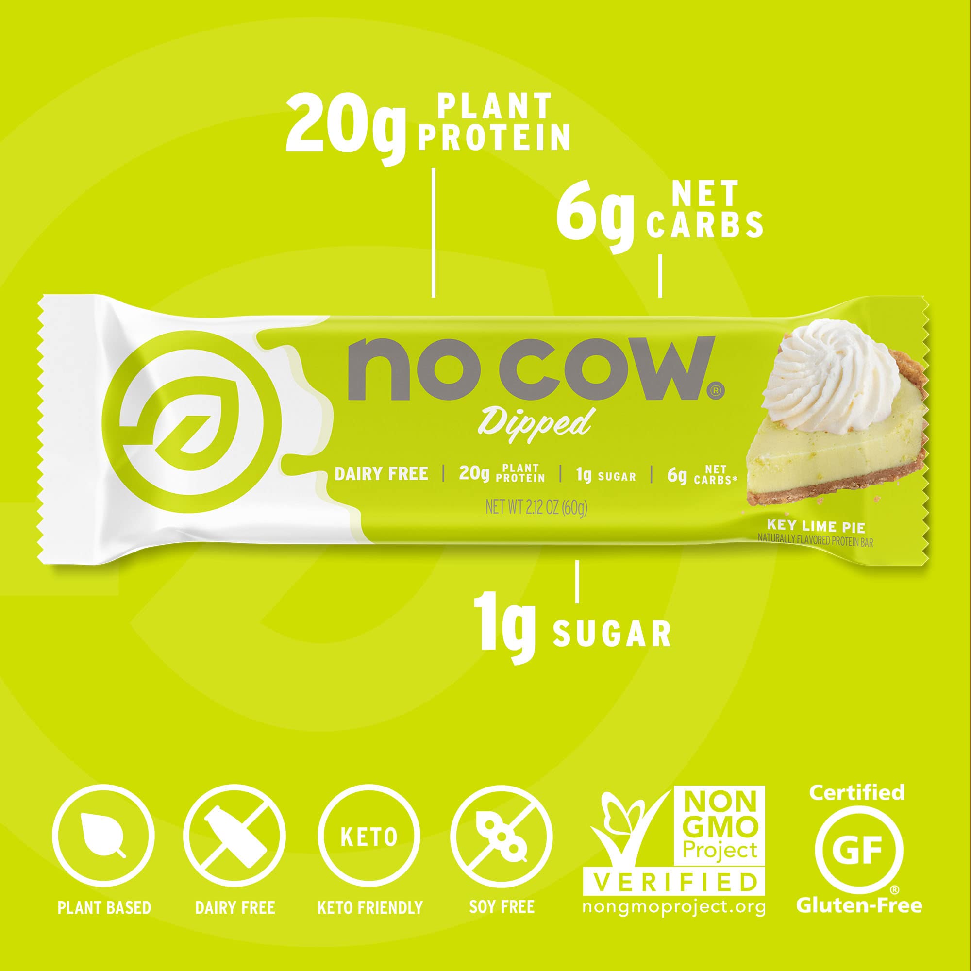 No Cow Key Lime Pie vegan bar in hand for steady energy.