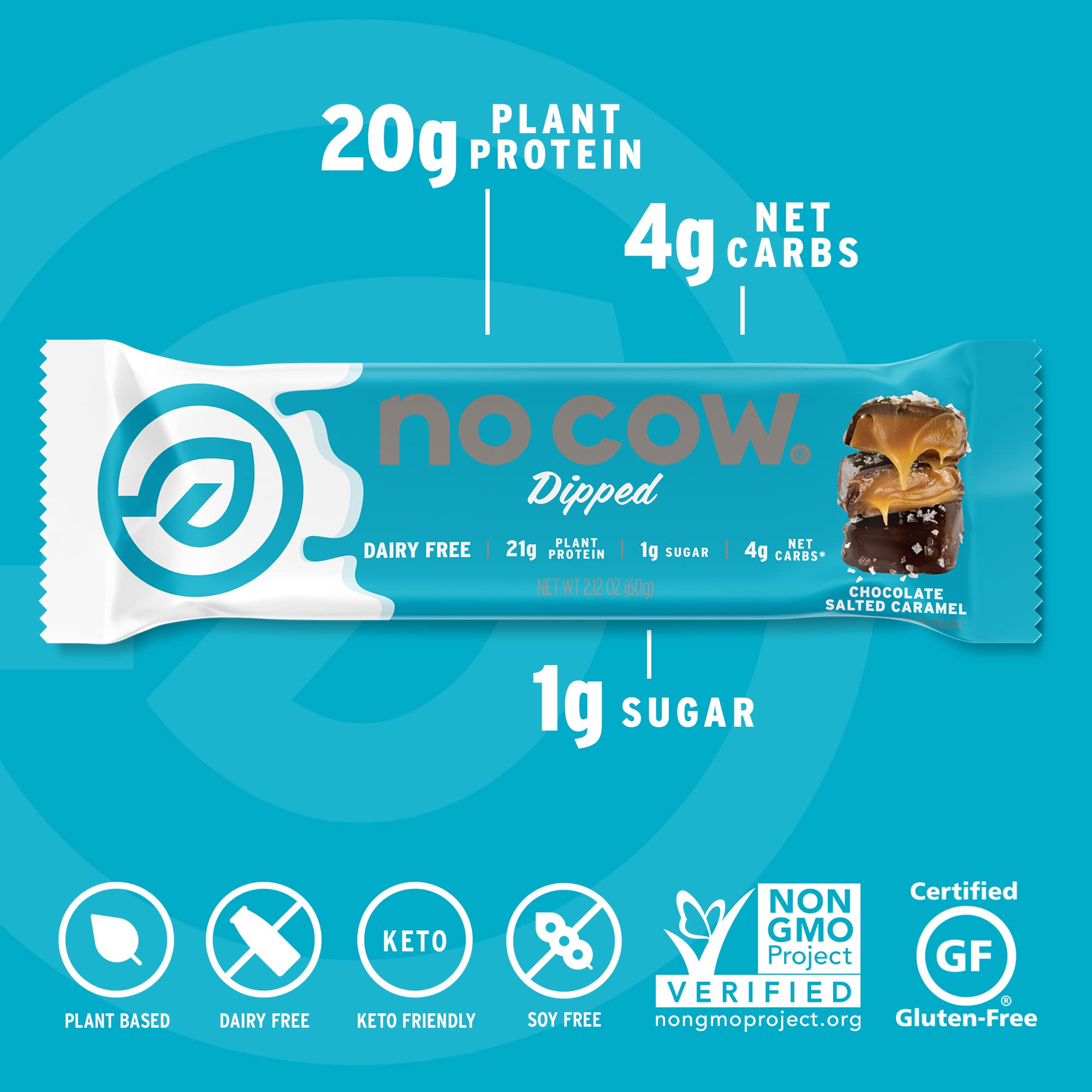 No Cow vegan protein bars ingredients highlight clean, pronounceable ingredients.
