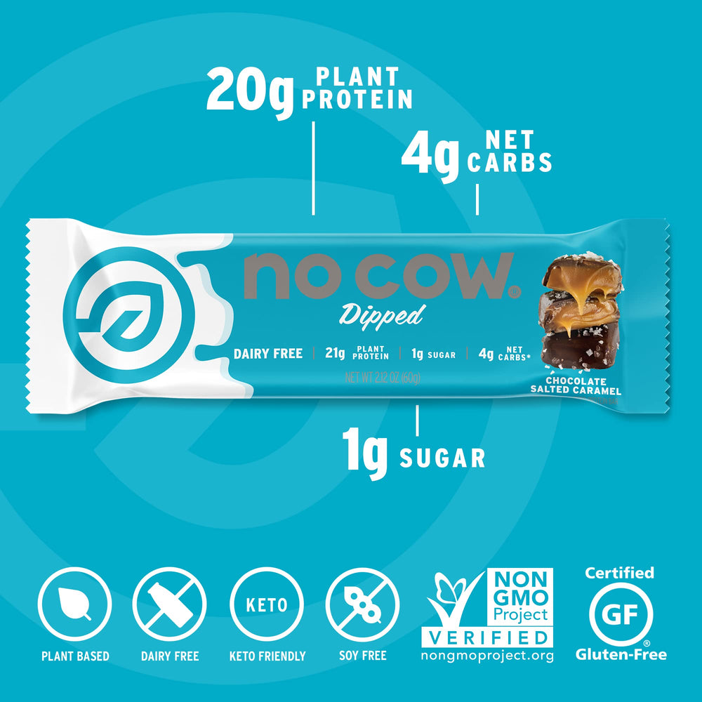 No Cow vegan protein bars ingredients highlight clean, pronounceable ingredients.