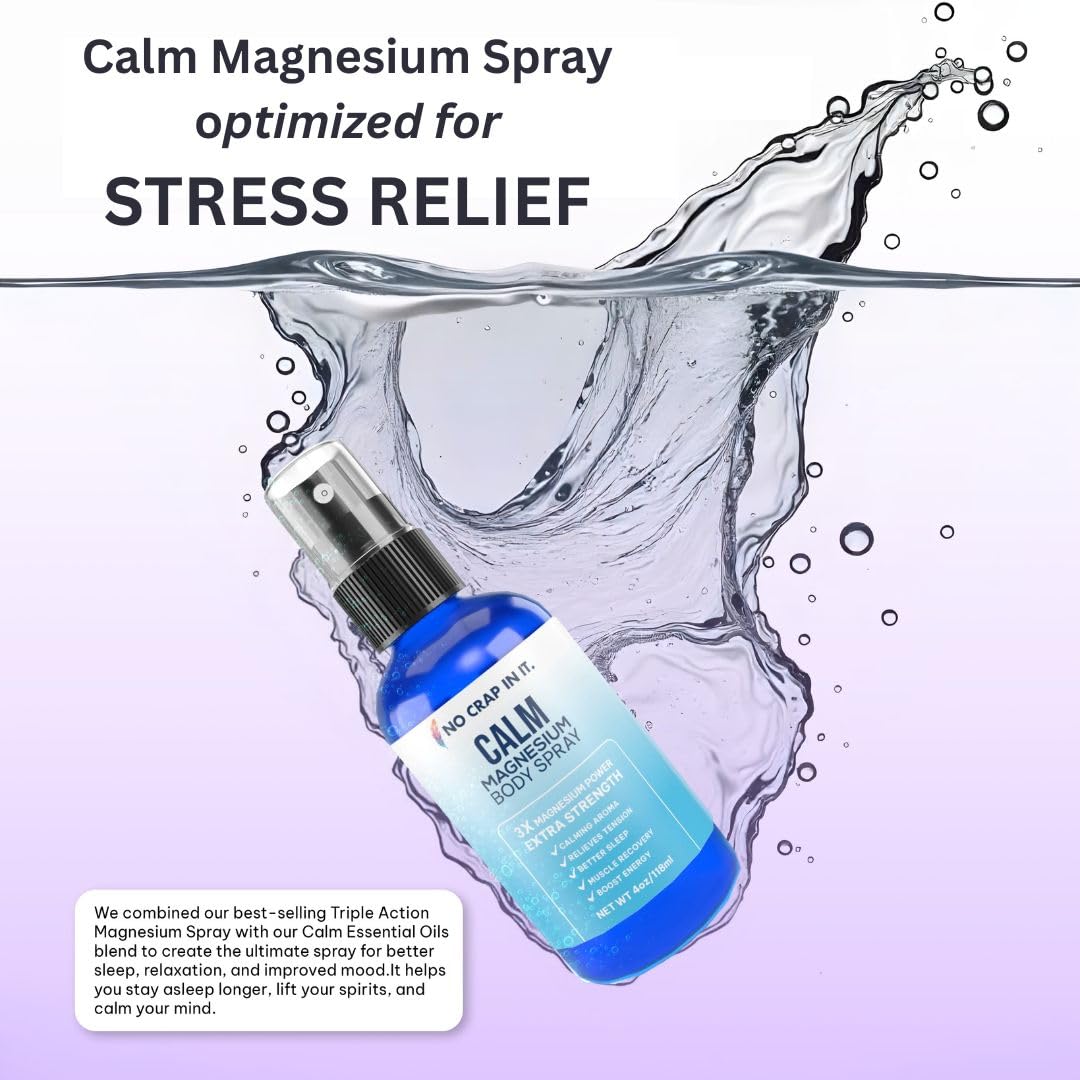 No Crap In It Calm Magnesium Spray on arm, easy topical application.