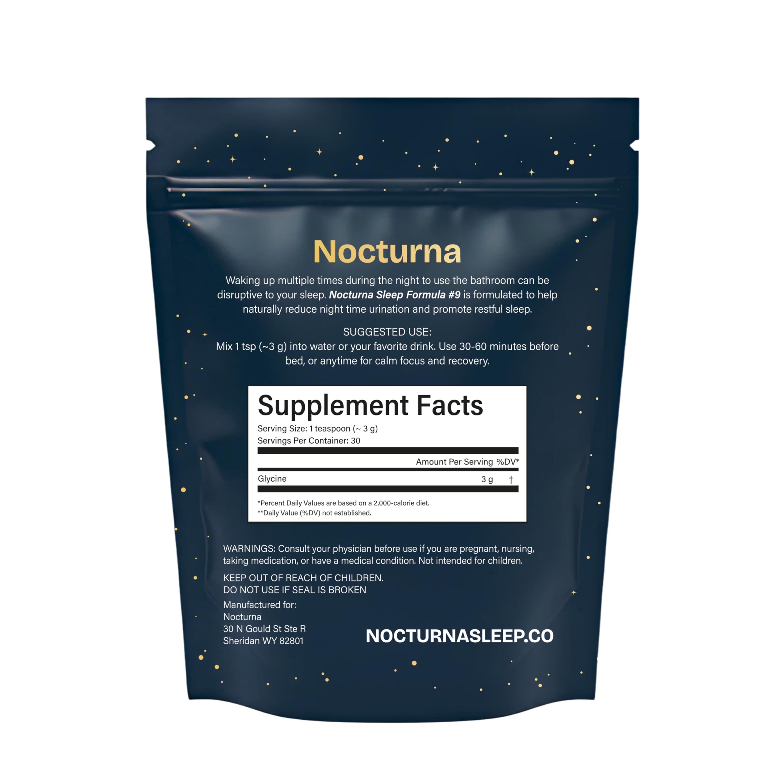 Nocturna Glycine Dreams bedside scene promoting relaxation and recovery.