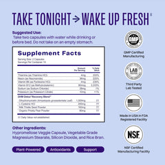 No Days Wasted DHM Detox capsules ready for nightly hydration and recovery support.