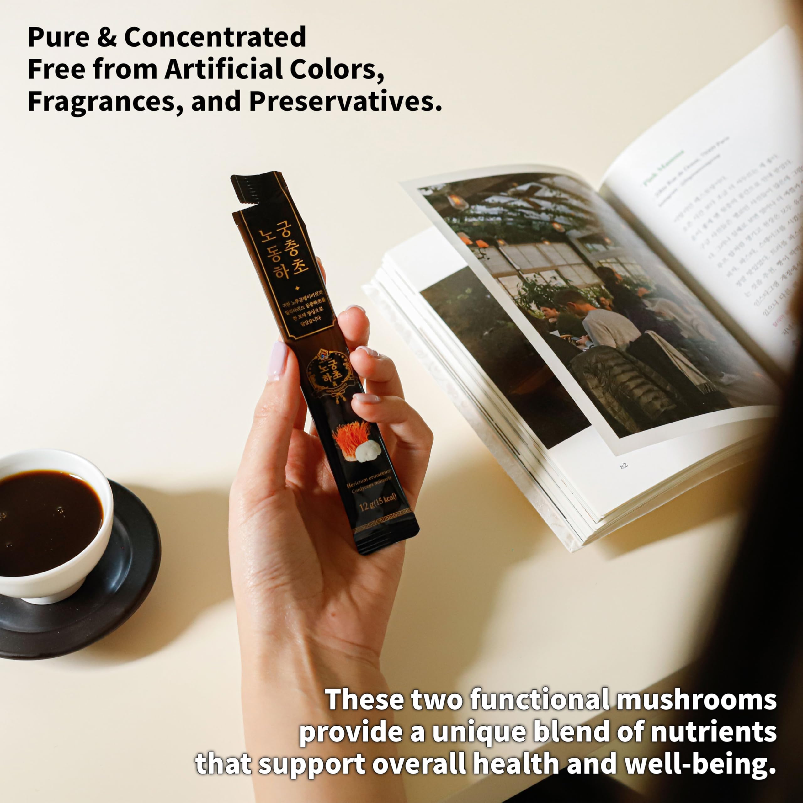 Morning routine with CordLion for steady energy and immune balance.