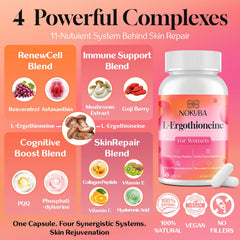 Nokuba collagen peptides capsules close-up for skin, hair, and nails