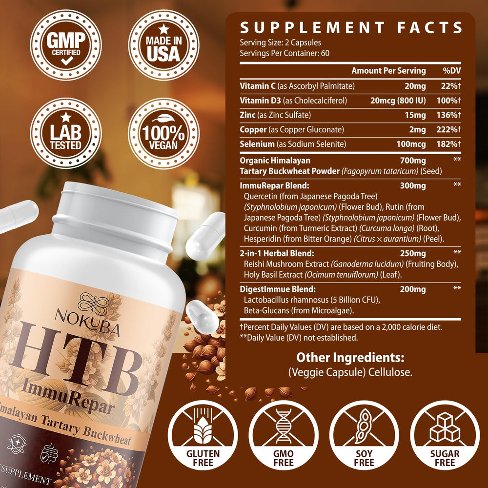 Nokuba Lactobacillus rhamnosus probiotic image signaling gut microbiome support.