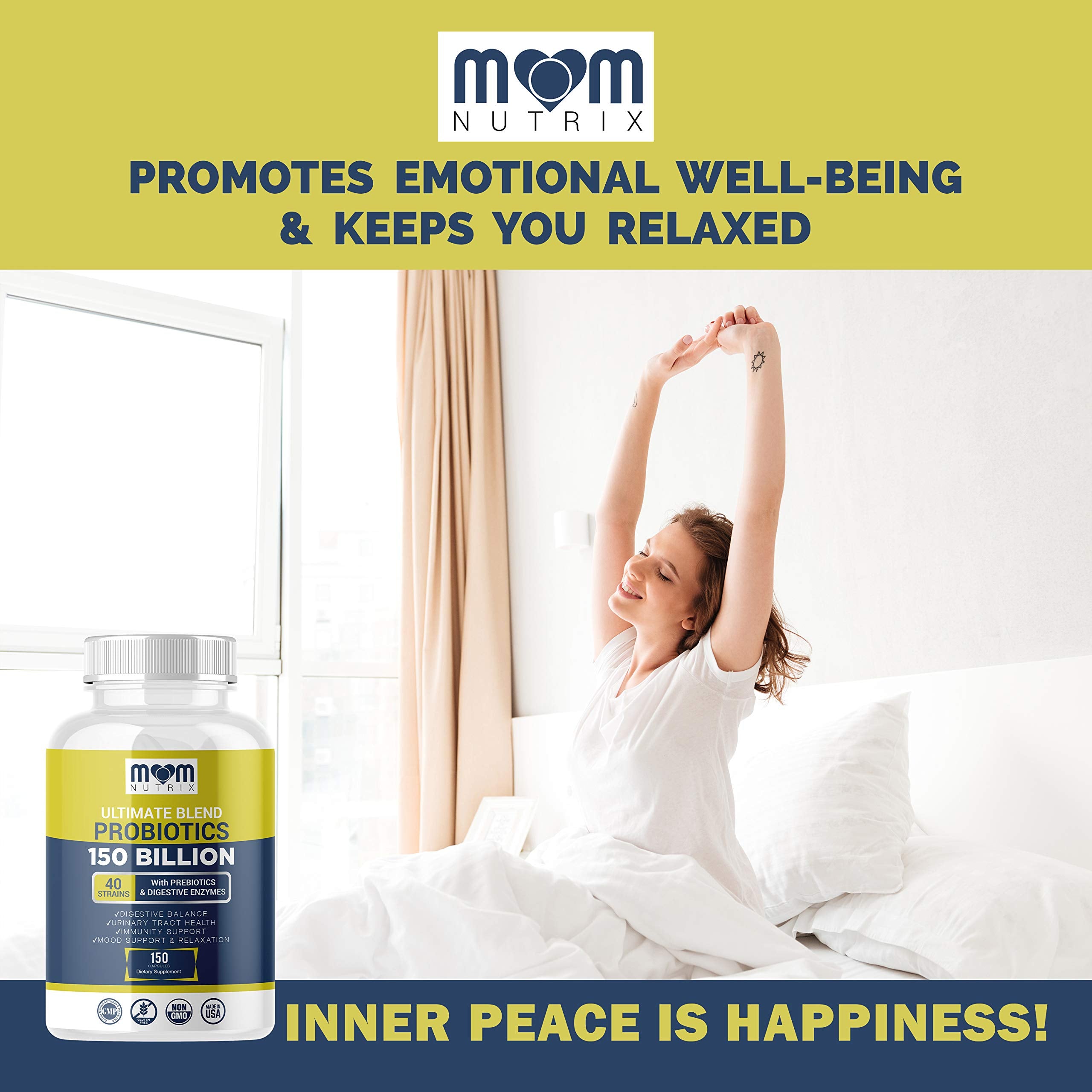 Non-GMO gluten- and soy-free MOM NUTRIX capsules on a clean background