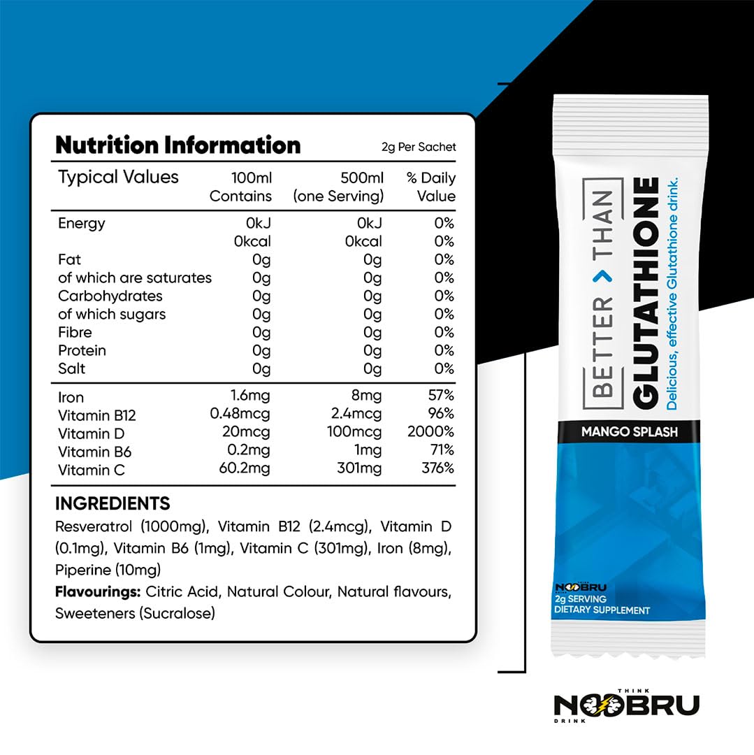 Noobru supplement pack opened showcases easy daily detox routine.