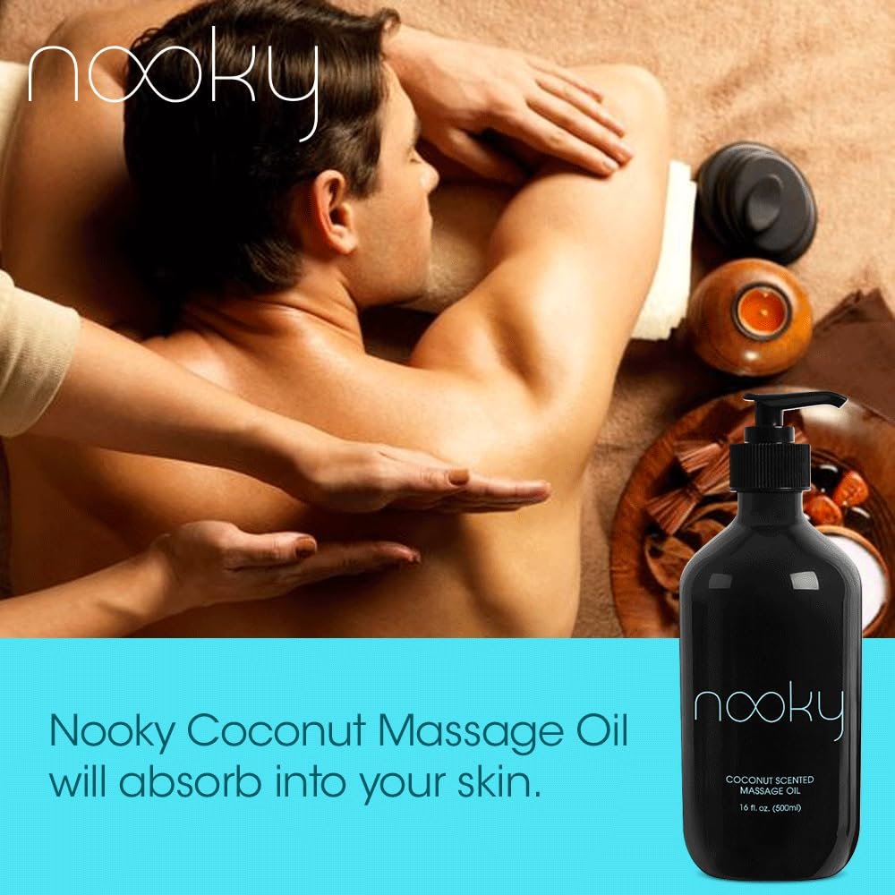Nooky coconut fragrance bottle highlights subtle aroma for spa nights