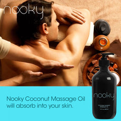 Nooky coconut fragrance bottle highlights subtle aroma for spa nights