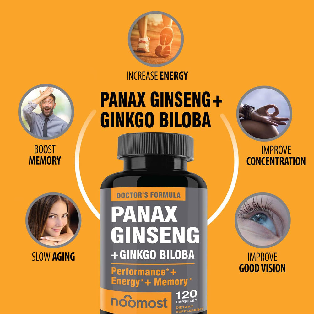NooMost 1000mg ginseng root extract powder container highlighting potency