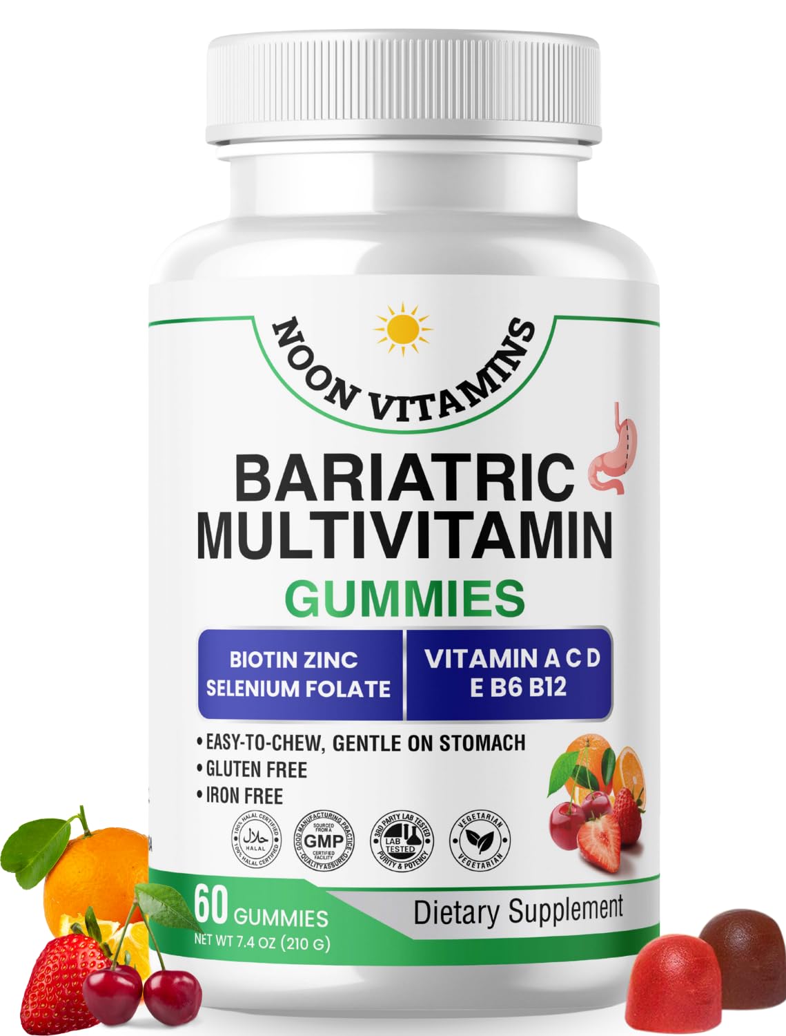NOON VITAMINS bariatric chewable gummies in package for convenient daily nutrition.