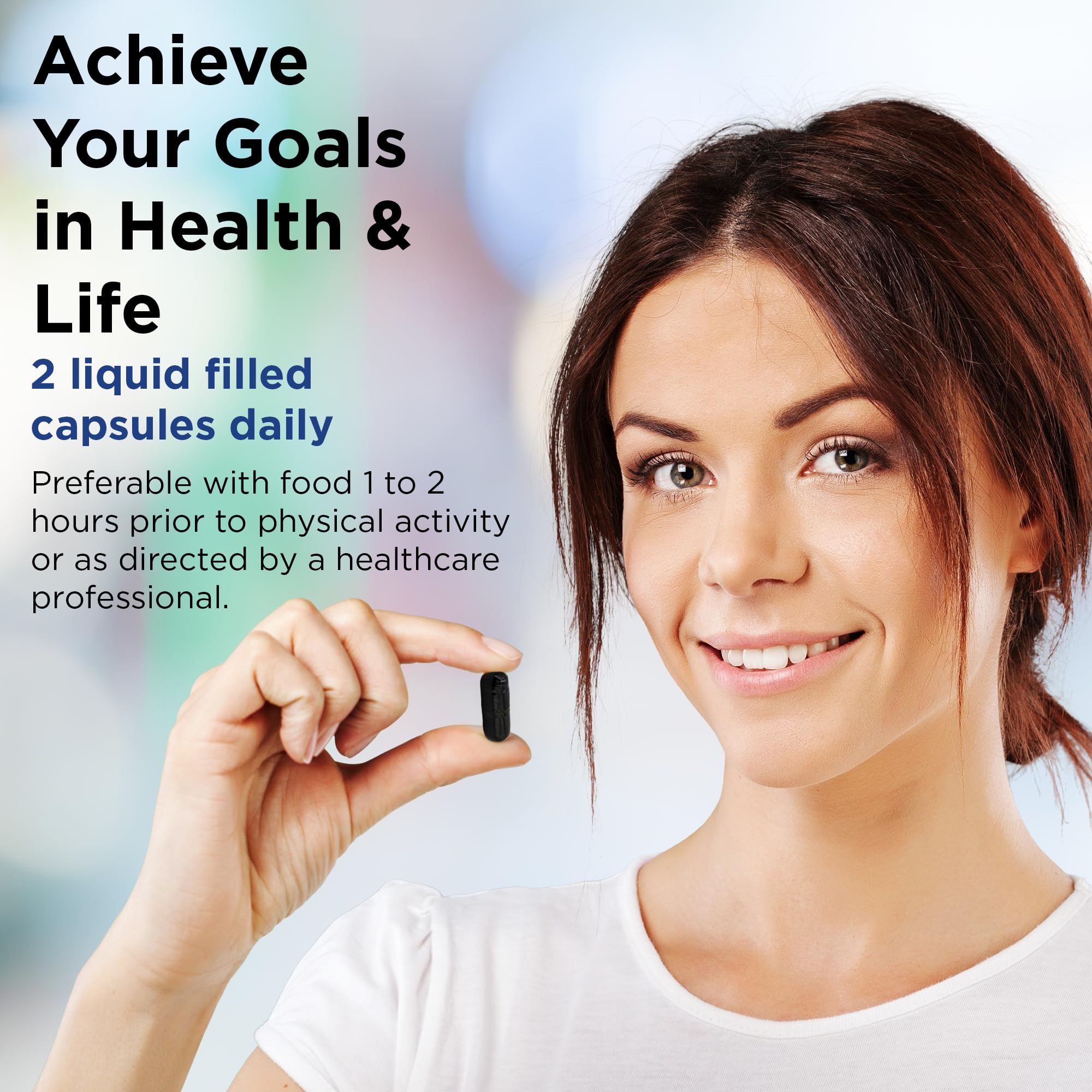 NOON VITAMINS easy-to-swallow capsules support morning routine