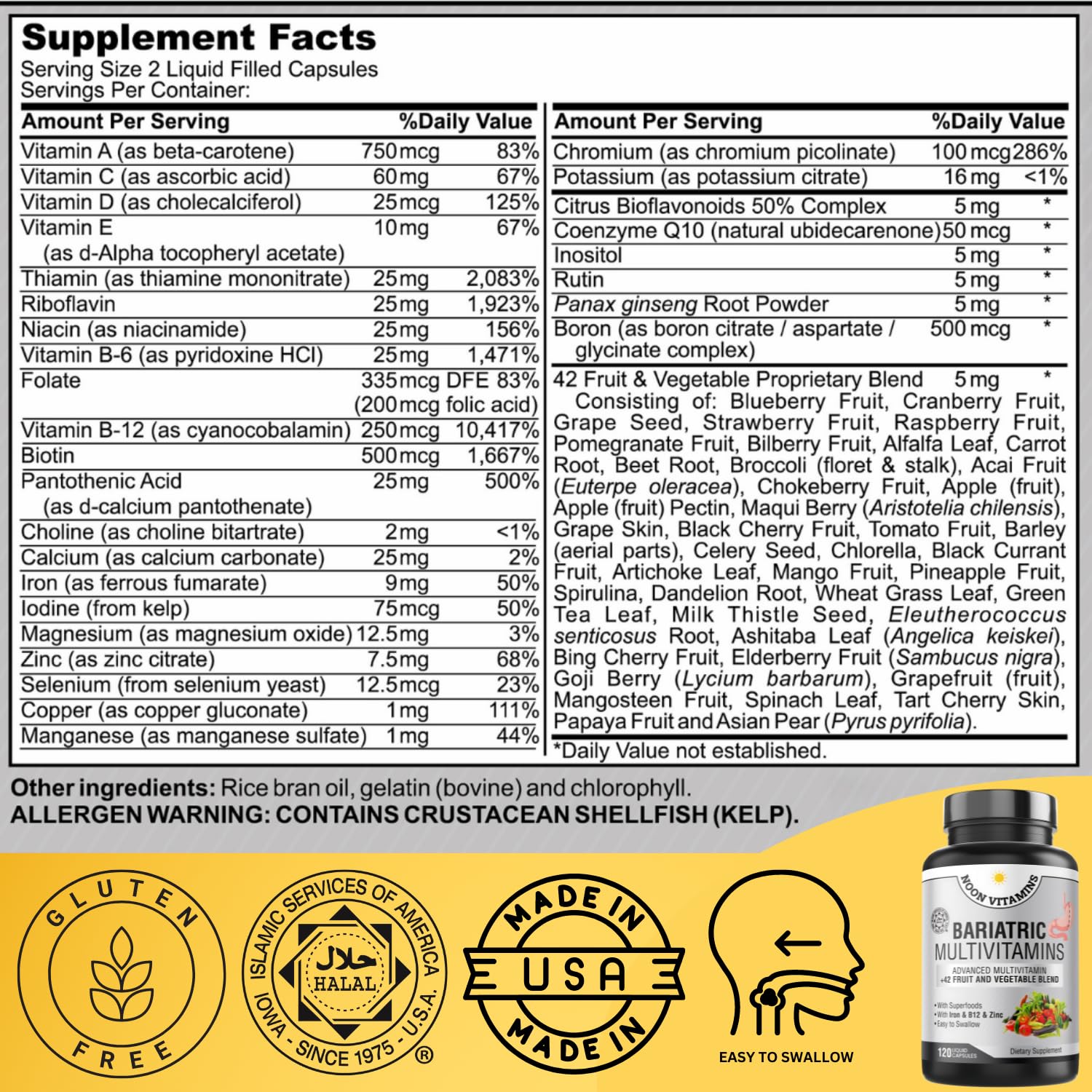 NOON VITAMINS capsules pour showing quick-dissolve liquid capsules for easy intake