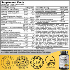 NOON VITAMINS capsules pour showing quick-dissolve liquid capsules for easy intake