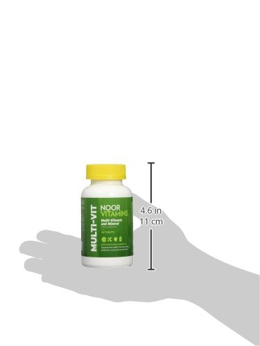 Noor Vitamins Halal Multivitamin ingredients list close-up.