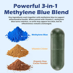 Close-up of Nootlyn Methylene Blue label highlighting USP-grade quality.