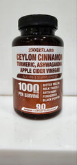 Nootrilabs Naturals ingredients cinnamon turmeric apple cider vinegar for metabolism support.