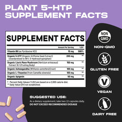 Nootrix 5-HTP label shows gluten-free, non-GMO formulation.