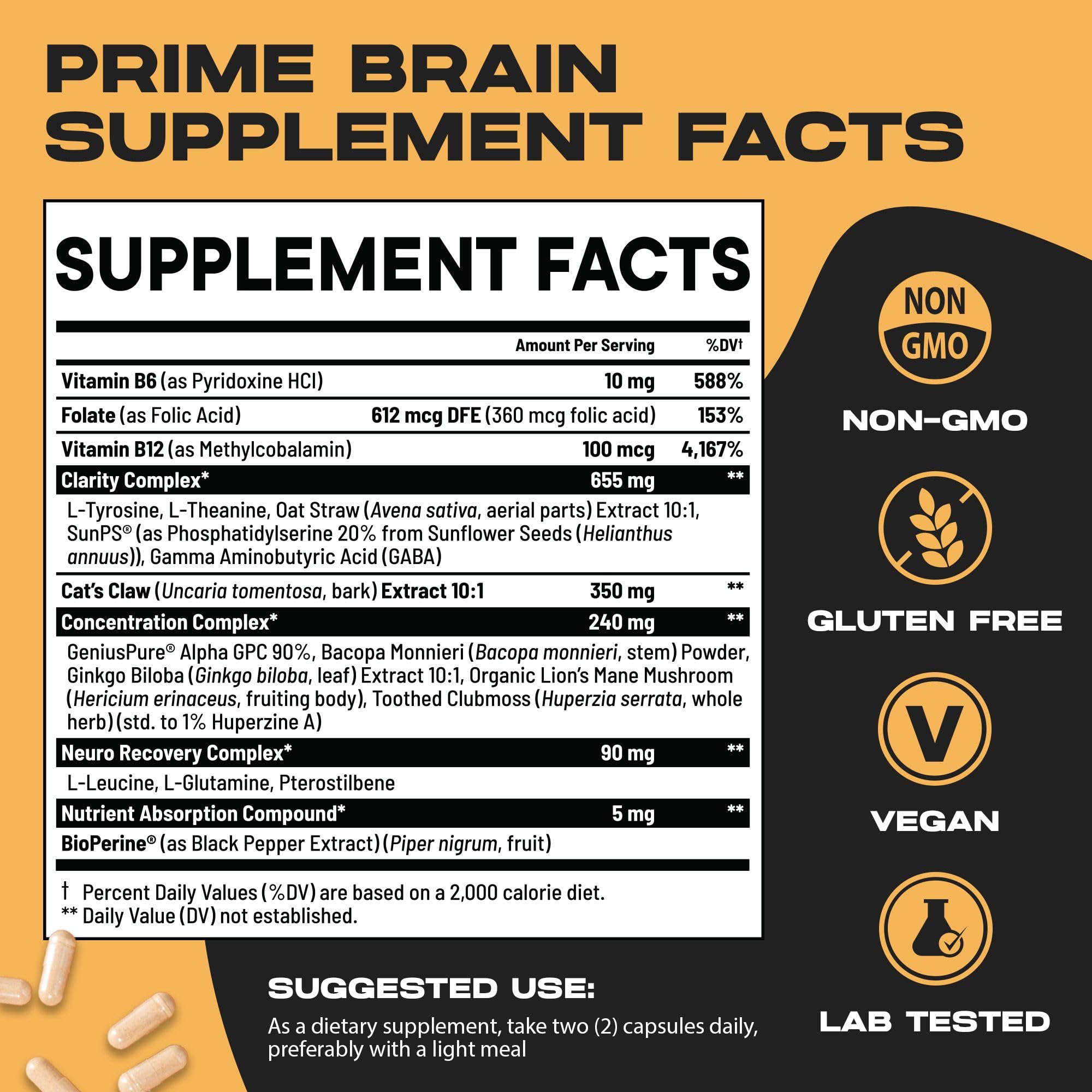 Nootrix Prime Brain capsules dispensed show an easy daily supplement for focus.