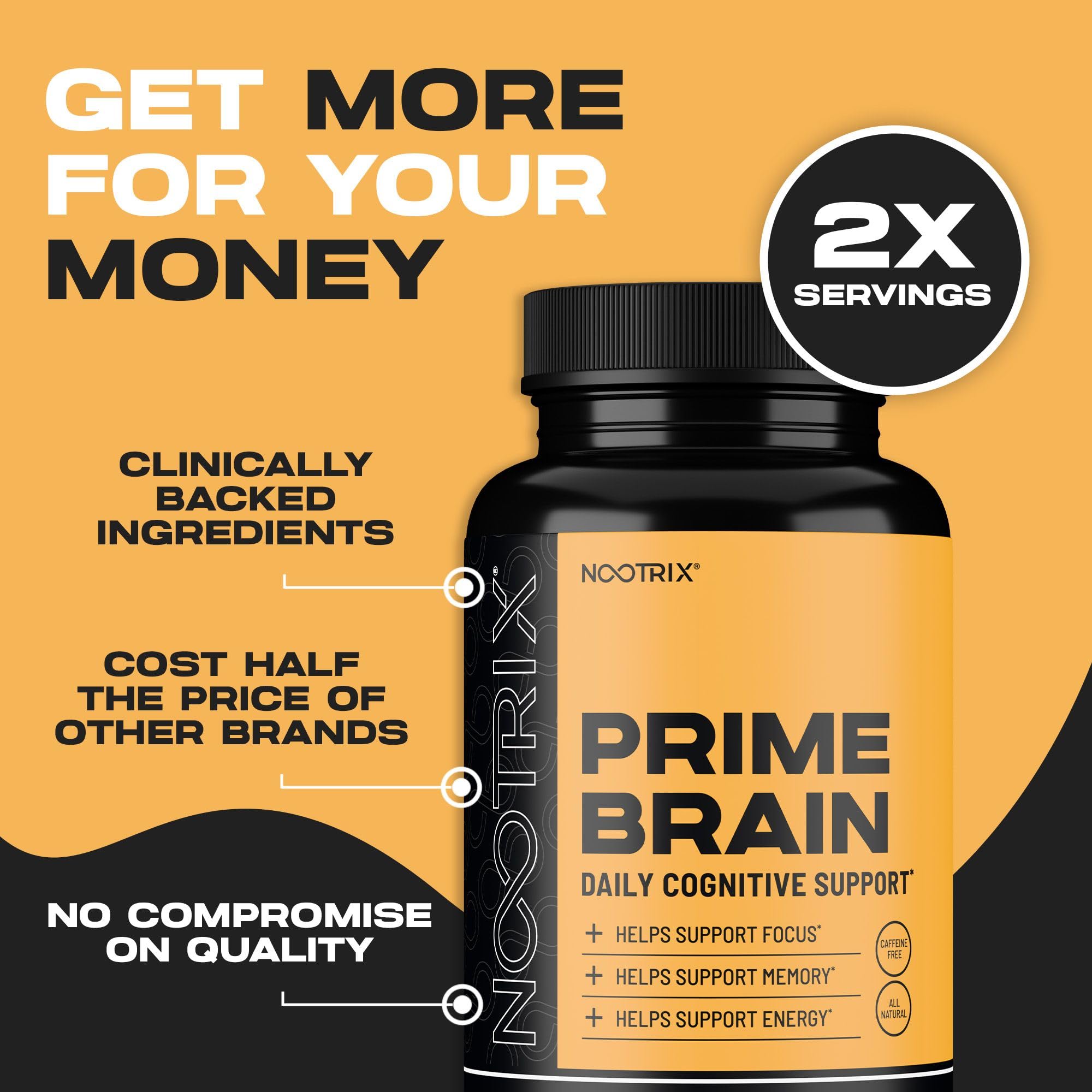 Nootrix Prime Brain morning routine setup with a glass of water.