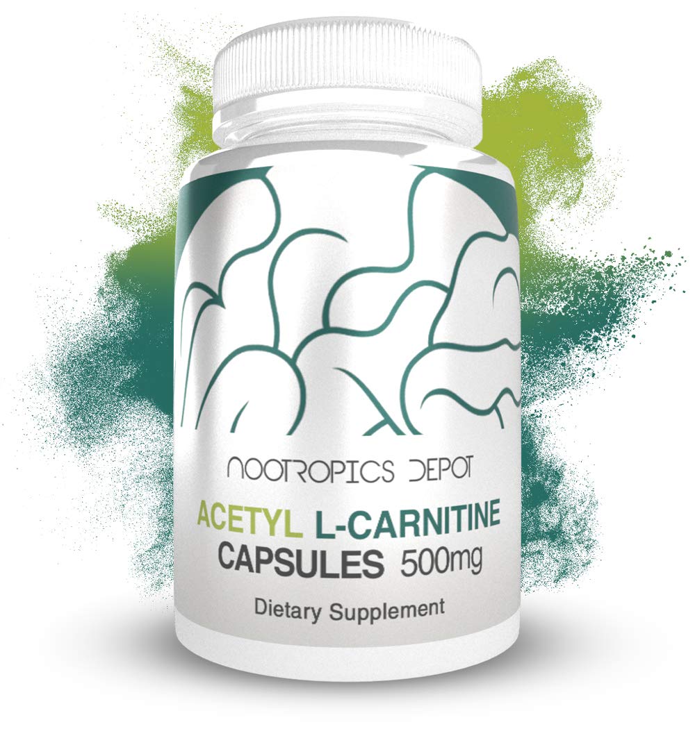 Nootropics Depot ALCAR HCL 500mg bottle label confirms purity and quality.
