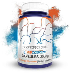 BaCognize capsules bottle by Nootropics Depot for daily cognitive support and focus.